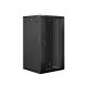 Lanberg rack cabinet 19” wall-mount 22U / 600x600 for self-assembly (flat pack), black