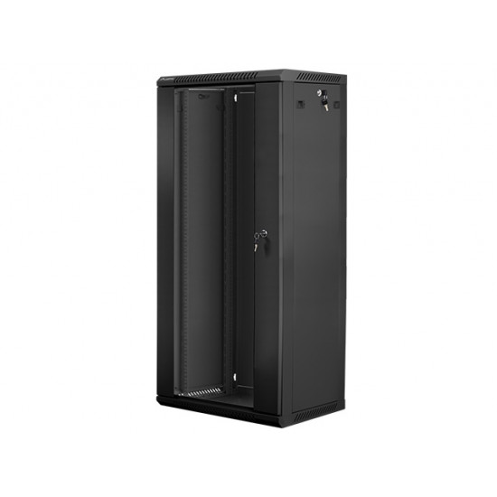 Lanberg rack cabinet 19” wall-mount 27U / 600x450 for self-assembly (flat pack), black Lanberg rack cabinet 19” wall-mount 27U / 600x450 for self-assembly (flat pack), black