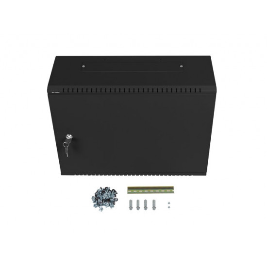 Lanberg rack cabinet 19" wall-mount 4U+3u/540x200 low-profile black (assembled) Lanberg rack cabinet 19" wall-mount 4U+3u/540x200 low-profile black (assembled)