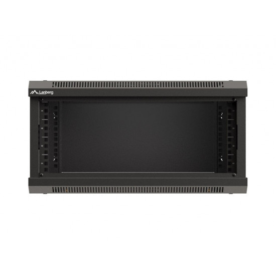 Lanberg rack cabinet 19" wall-mount 4U/540x350 (flat pack) with glass door black Lanberg rack cabinet 19" wall-mount 4U/540x350 (flat pack) with glass door black