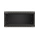 Lanberg rack cabinet 19" wall-mount 4U/540x350 (flat pack) with glass door black Lanberg rack cabinet 19" wall-mount 4U/540x350 (flat pack) with glass door black