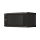 Lanberg rack cabinet 19" wall-mount 4U/540x350 (flat pack) with glass door black Lanberg rack cabinet 19" wall-mount 4U/540x350 (flat pack) with glass door black