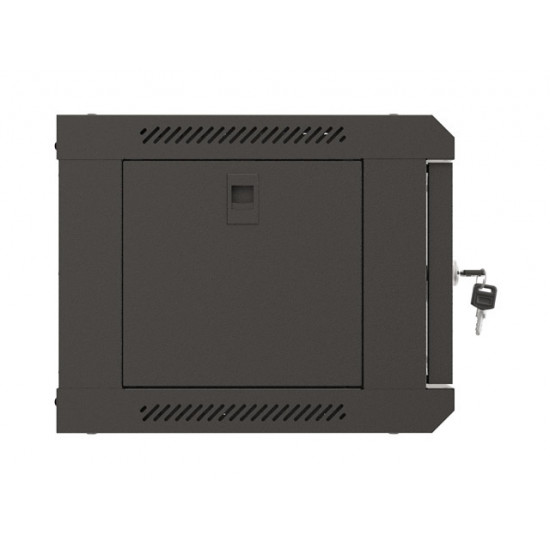 Lanberg rack cabinet 19" wall-mount 4U/540x350 (flat pack) with glass door black Lanberg rack cabinet 19" wall-mount 4U/540x350 (flat pack) with glass door black