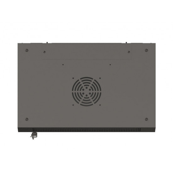 Lanberg rack cabinet 19" wall-mount 4U/540x350 (flat pack) with glass door black Lanberg rack cabinet 19" wall-mount 4U/540x350 (flat pack) with glass door black