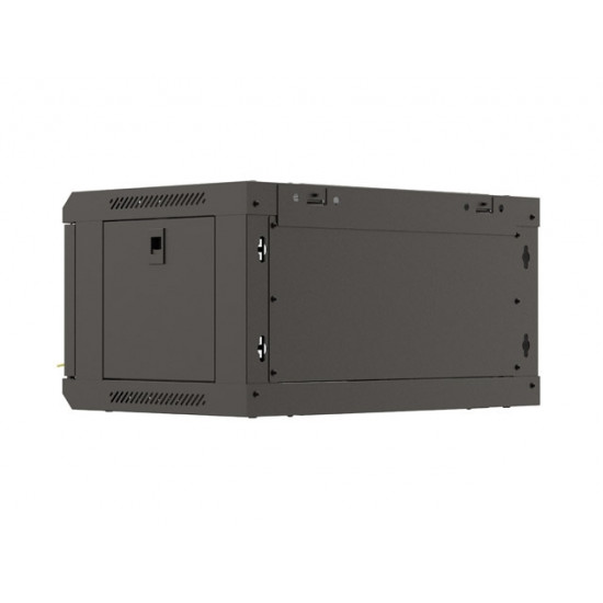 Lanberg rack cabinet 19" wall-mount 4U/540x350 (flat pack) with glass door black Lanberg rack cabinet 19" wall-mount 4U/540x350 (flat pack) with glass door black