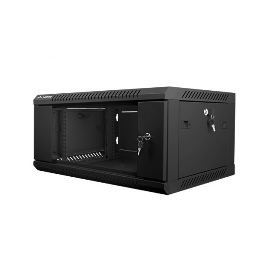 Lanberg rack cabinet 19” wall-mount 4U / 600x450 for self-assembly (flat pack), black Lanberg rack cabinet 19” wall-mount 4U / 600x450 for self-assembly (flat pack), black