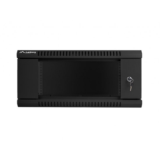 Lanberg rack cabinet 19” wall-mount 4U / 600x450 for self-assembly (flat pack), black Lanberg rack cabinet 19” wall-mount 4U / 600x450 for self-assembly (flat pack), black