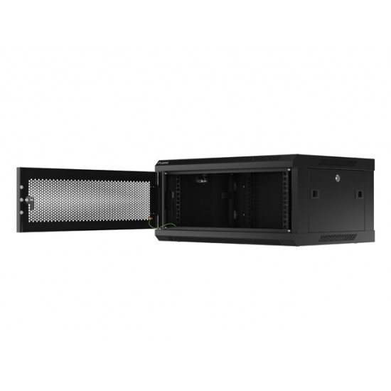 Lanberg rack cabinet 19" wall-mount 4U/600x450 with perforated door black (flat pack) Lanberg rack cabinet 19" wall-mount 4U/600x450 with perforated door black (flat pack)