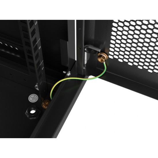 Lanberg rack cabinet 19" wall-mount 4U/600x450 with perforated door black (flat pack) Lanberg rack cabinet 19" wall-mount 4U/600x450 with perforated door black (flat pack)
