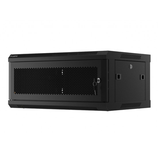 Lanberg rack cabinet 19" wall-mount 4U/600x450 with perforated door black (flat pack) Lanberg rack cabinet 19" wall-mount 4U/600x450 with perforated door black (flat pack)
