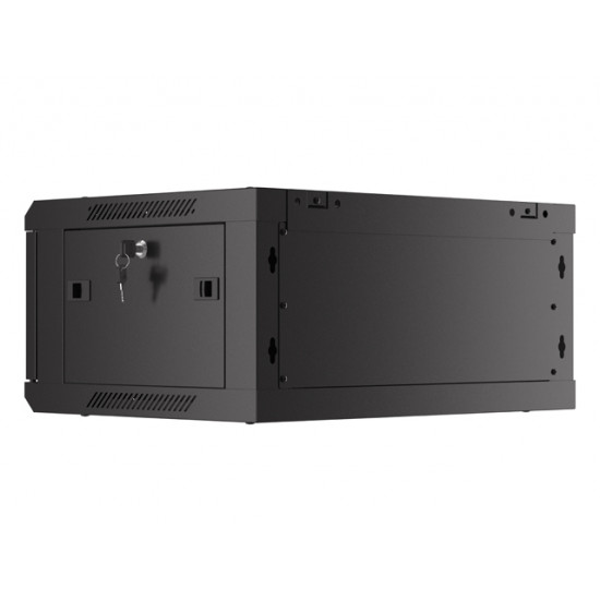 Lanberg rack cabinet 19" wall-mount 4U/600x450 with perforated door black (flat pack) Lanberg rack cabinet 19" wall-mount 4U/600x450 with perforated door black (flat pack)