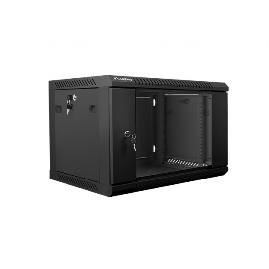 Lanberg rack cabinet 19” wall-mount 6U / 600x450 for self-assembly (flat pack), black Lanberg rack cabinet 19” wall-mount 6U / 600x450 for self-assembly (flat pack), black