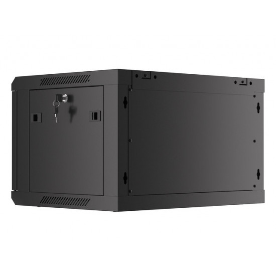 Lanberg rack cabinet 19" wall-mount 6U/600x450 for self-assembly with metal door black (flat pack) Lanberg rack cabinet 19" wall-mount 6U/600x450 for self-assembly with metal door black (flat pack)