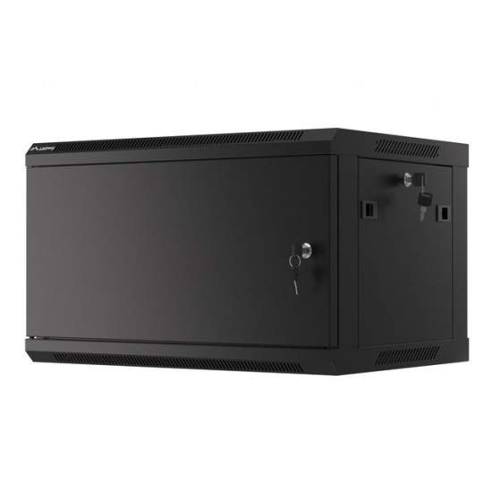 Lanberg rack cabinet 19" wall-mount 6U/600x450 for self-assembly with metal door black (flat pack) Lanberg rack cabinet 19" wall-mount 6U/600x450 for self-assembly with metal door black (flat pack)
