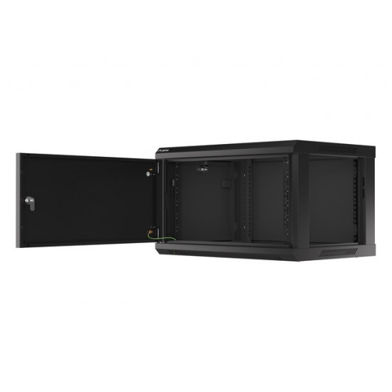 Lanberg rack cabinet 19" wall-mount 6U/600x450 for self-assembly with metal door black (flat pack) Lanberg rack cabinet 19" wall-mount 6U/600x450 for self-assembly with metal door black (flat pack)