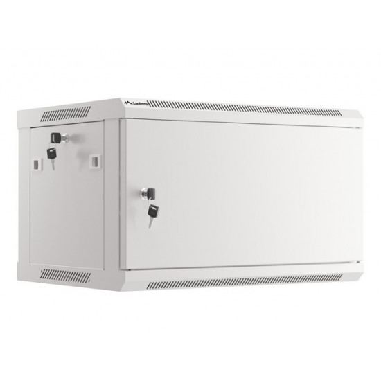 Lanberg rack cabinet 19" wall-mount 6U/600x450 for self-assembly with metal door grey (flat pack) Lanberg rack cabinet 19" wall-mount 6U/600x450 for self-assembly with metal door grey (flat pack)