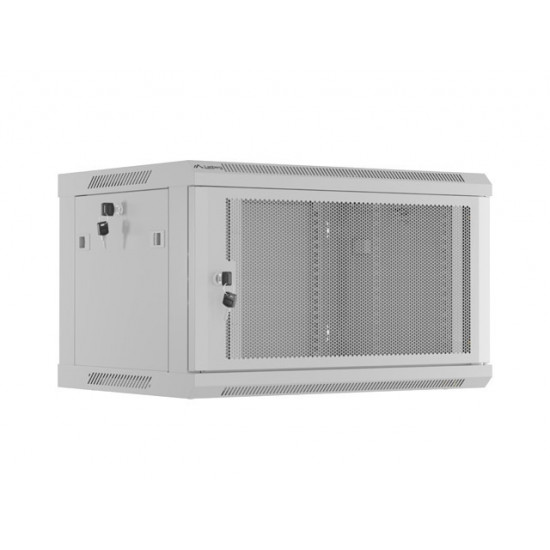 Lanberg rack cabinet 19" wall-mount 6U/600x450 with perforated door grey (flat pack) Lanberg rack cabinet 19" wall-mount 6U/600x450 with perforated door grey (flat pack)