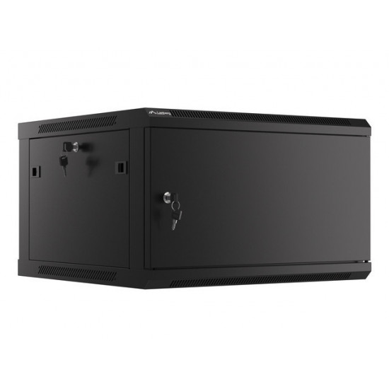 Lanberg rack cabinet 19" wall-mount 6U/600x600 for self-assembly with metal door black (flat pack) Lanberg rack cabinet 19" wall-mount 6U/600x600 for self-assembly with metal door black (flat pack)