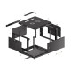 Lanberg rack cabinet 19" wall-mount 6U/600x600 for self-assembly with metal door black (flat pack) Lanberg rack cabinet 19" wall-mount 6U/600x600 for self-assembly with metal door black (flat pack)