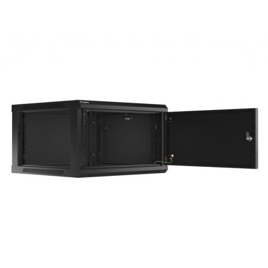 Lanberg rack cabinet 19" wall-mount 6U/600x600 for self-assembly with metal door black (flat pack) Lanberg rack cabinet 19" wall-mount 6U/600x600 for self-assembly with metal door black (flat pack)