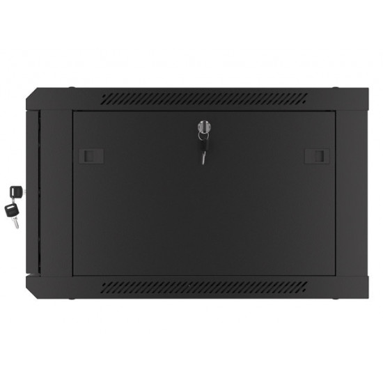 Lanberg rack cabinet 19" wall-mount 6U/600x600 for self-assembly with metal door black (flat pack) Lanberg rack cabinet 19" wall-mount 6U/600x600 for self-assembly with metal door black (flat pack)