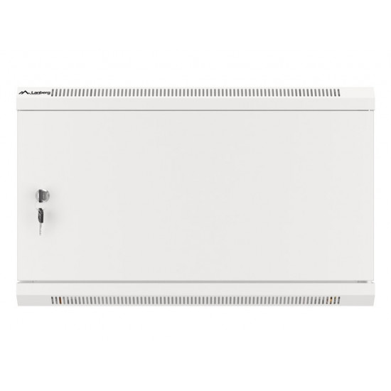 Lanberg rack cabinet 19" wall-mount 6U/600x600 for self-assembly with metal door grey (flat pack)