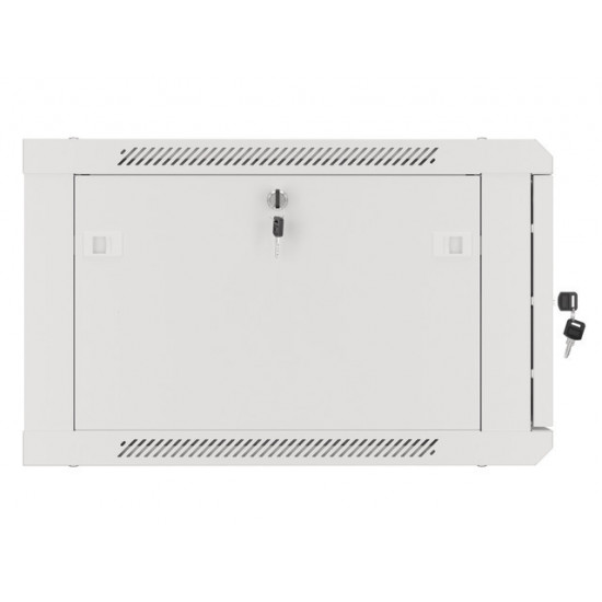 Lanberg rack cabinet 19" wall-mount 6U/600x600 for self-assembly with metal door grey (flat pack)