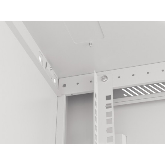 Lanberg rack cabinet 19" wall-mount 6U/600x600 for self-assembly with metal door grey (flat pack)