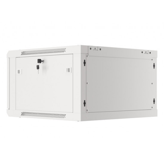 Lanberg rack cabinet 19" wall-mount 6U/600x600 for self-assembly with metal door grey (flat pack)