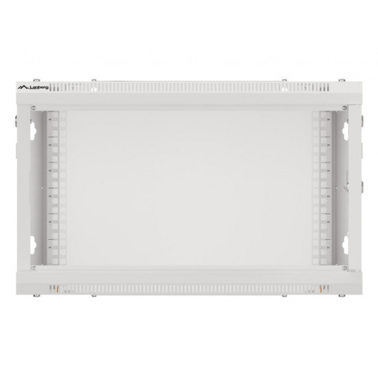 Lanberg rack cabinet 19" wall-mount 6U/600x600 for self-assembly with metal door grey (flat pack)