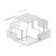 Lanberg rack cabinet 19" wall-mount 6U/600x600 for self-assembly with metal door grey (flat pack)