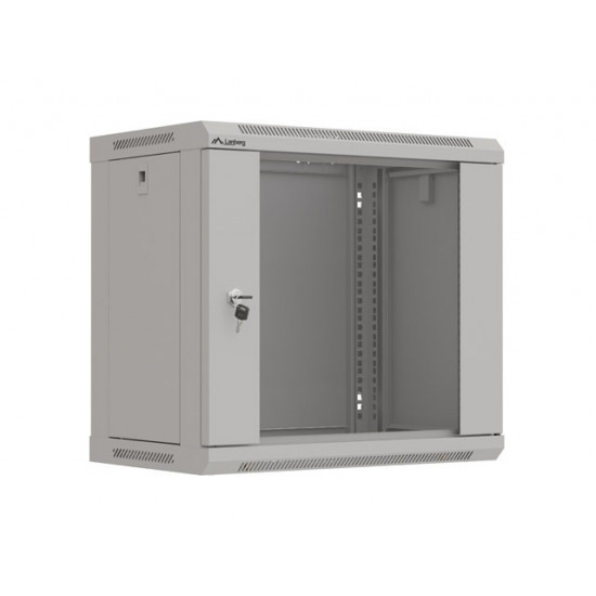 Lanberg rack cabinet 19" wall-mount 9U/540x350 (flat pack) with glass door grey Lanberg rack cabinet 19" wall-mount 9U/540x350 (flat pack) with glass door grey