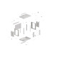 Lanberg rack cabinet 19" wall-mount 9U/540x350 (flat pack) with glass door grey Lanberg rack cabinet 19" wall-mount 9U/540x350 (flat pack) with glass door grey