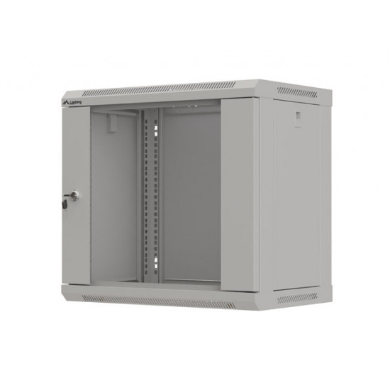 Lanberg rack cabinet 19" wall-mount 9U/540x350 (flat pack) with glass door grey Lanberg rack cabinet 19" wall-mount 9U/540x350 (flat pack) with glass door grey