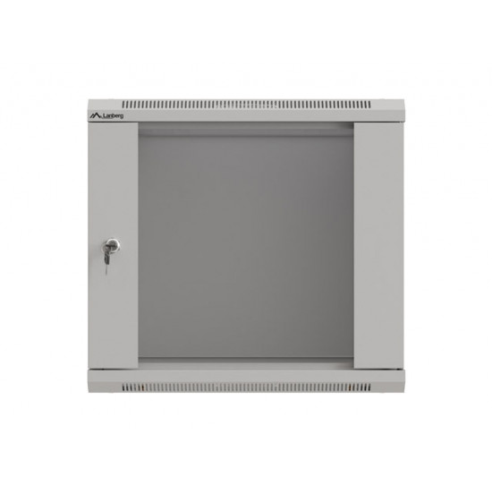 Lanberg rack cabinet 19" wall-mount 9U/540x350 (flat pack) with glass door grey Lanberg rack cabinet 19" wall-mount 9U/540x350 (flat pack) with glass door grey