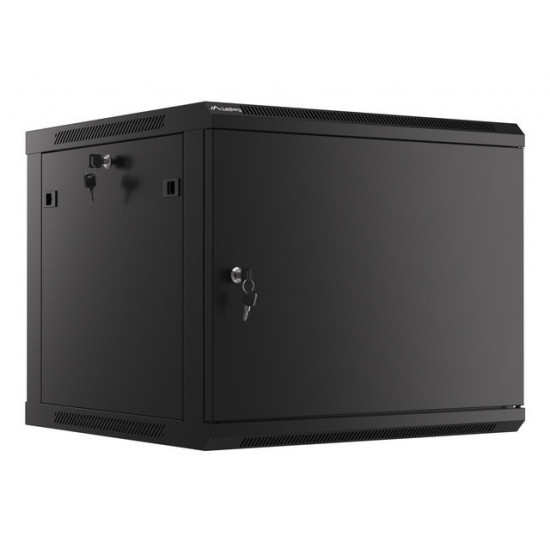 Lanberg rack cabinet 19" wall-mount 9U/600x600 for self-assembly with metal door black (flat pack) Lanberg rack cabinet 19" wall-mount 9U/600x600 for self-assembly with metal door black (flat pack)