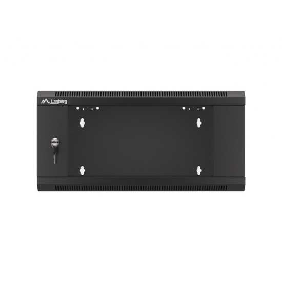 Lanberg rack cabinet 19" wall-mounted 4U 600 fast assembly (flat pack) black Lanberg rack cabinet 19" wall-mounted 4U 600 fast assembly (flat pack) black