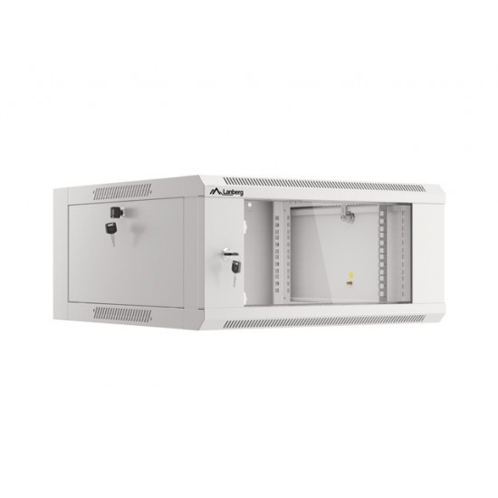Lanberg rack cabinet 19" wall-mounted 4U 600 fast assembly (flat pack) grey