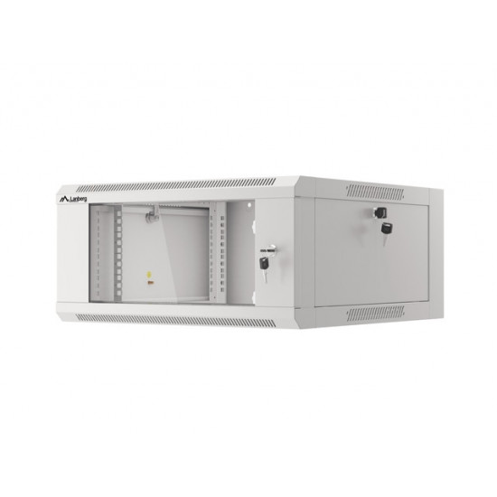 Lanberg rack cabinet 19" wall-mounted 4U 600 fast assembly (flat pack) grey
