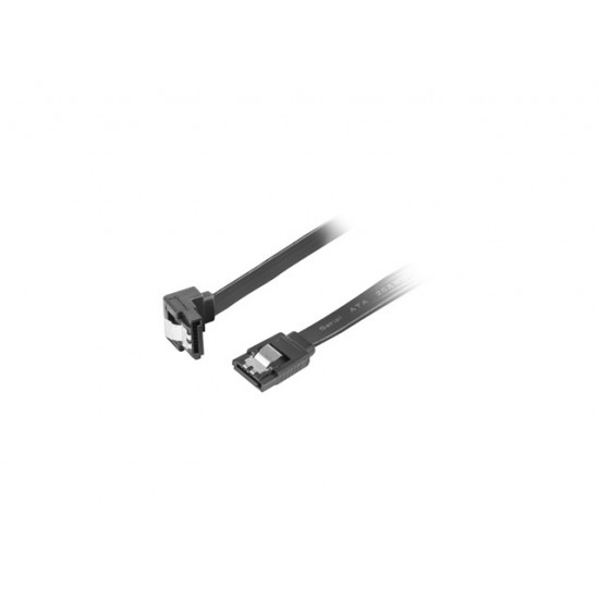 Lanberg SATA DATA III (6GB/S) F/F cable 50cm metal clips angled, black Lanberg SATA DATA III (6GB/S) F/F cable 50cm metal clips angled, black