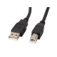 Lanberg USB-A (M) -> USB-B (M) 2.0 cable 1.8m, black Lanberg USB-A (M) -> USB-B (M) 2.0 cable 1.8m, black