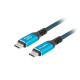 Lanberg USB-C M/M 4.0 cable 1.5m 240w 8k 60hz black-blue Lanberg USB-C M/M 4.0 cable 1.5m 240w 8k 60hz black-blue