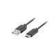 Lanberg USB-C(M) -> USB-A (M) 3.1 cable 1.8m, black Lanberg USB-C(M) -> USB-A (M) 3.1 cable 1.8m, black