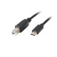 Lanberg USB-C (M) -> USB-B (M) 2.0 ferrite cable 1.8m, black Lanberg USB-C (M) -> USB-B (M) 2.0 ferrite cable 1.8m, black
