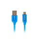 Lanberg USB MICRO-B (M)  ->  USB-A (M) 2.0 cable 1.8m, blue premium QC 3.0