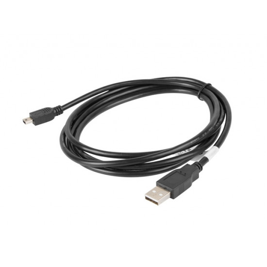 Lanberg USB MINI-B(M) -> USB-A (M) 2.0 cable 1.8m, black (Canon) Lanberg USB MINI-B(M) -> USB-A (M) 2.0 cable 1.8m, black (Canon)