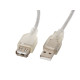 Lanberg extension cable USB 2.0 AM-AF, 1.8m, transparent ferrite Lanberg extension cable USB 2.0 AM-AF, 1.8m, transparent ferrite