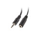 Lanberg adapter jack stereo (M) -> jack stereo (F) X2 10cm, black Lanberg adapter jack stereo (M) -> jack stereo (F) X2 10cm, black