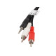 Lanberg mini jack 3.5mm (M) 3 pin -> 2X RCA (chinch) (M) cable 2m Lanberg mini jack 3.5mm (M) 3 pin -> 2X RCA (chinch) (M) cable 2m