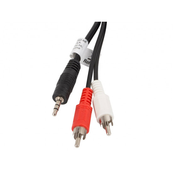 Lanberg mini jack 3.5mm (M) 3 pin -> 2X RCA (chinch) (M) cable 5m Lanberg mini jack 3.5mm (M) 3 pin -> 2X RCA (chinch) (M) cable 5m